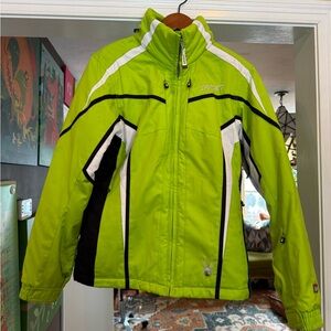 Spyder Kids Neon Green Puffer Jacket
